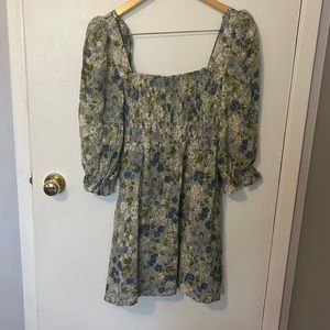 Reformation mini floral dresss NWOT